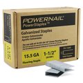 Powernail Flooring Staples, 15.5 ga, 1-1/2 in Leg L, Steel, 5000 PK PS1505